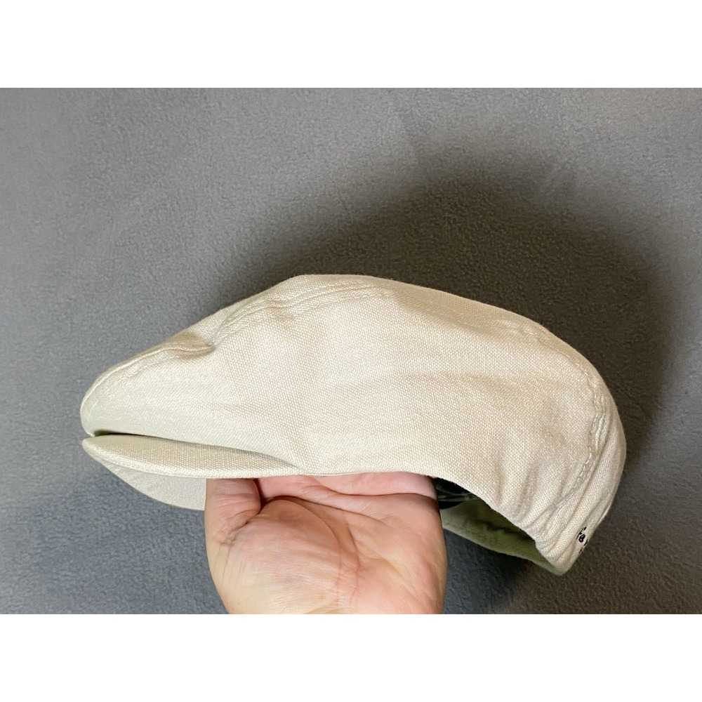 Life Is Good Canvas Flat Cap Newsboy Driver's Cap Hat Beige Size Small/ Medium